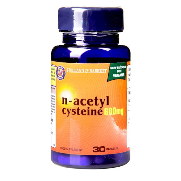 HOLLAND & BARRETT n-acetyl cysteine 600mg 30 capsules