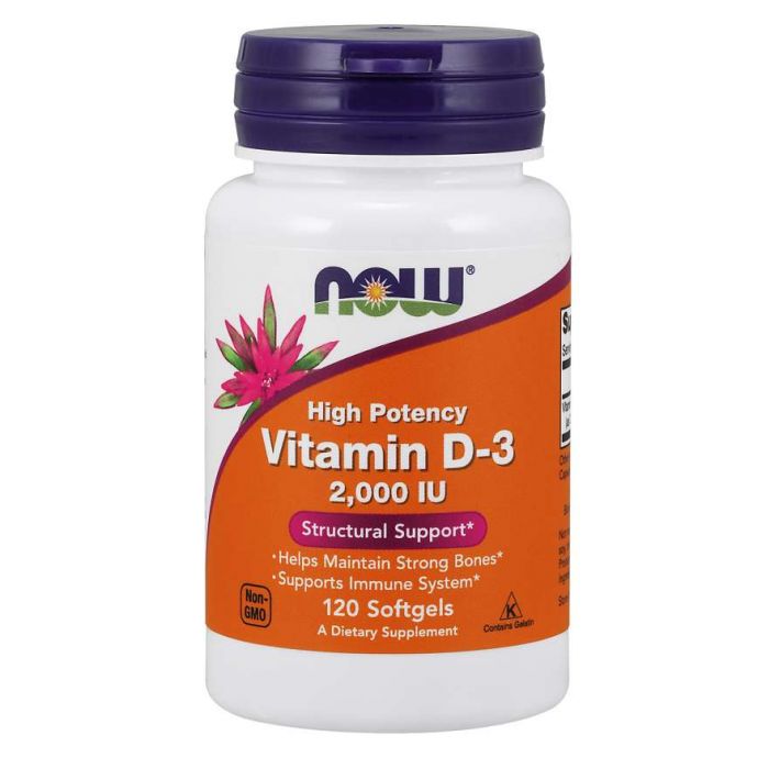 NOW FOODS Vitamin D 3 2000 IU 120 softgels