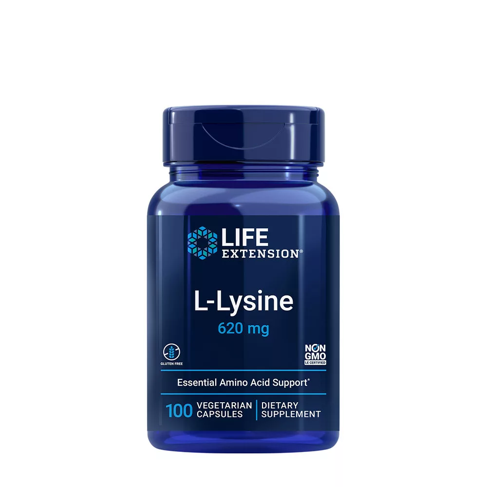 LIFE EXTENSION Lizyna,  L-Lysine 620mg 100vcap