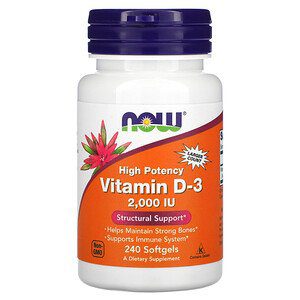 NOW FOODS Vitamin D 3 2000 IU 240 softgels