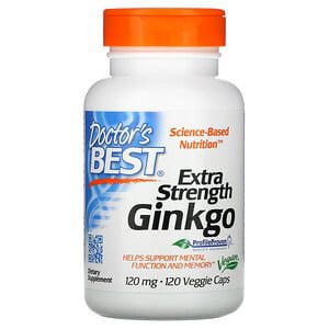 DOCTOR'S BEST Extra Strength Ginkgo 120 mg 120 veggie caps