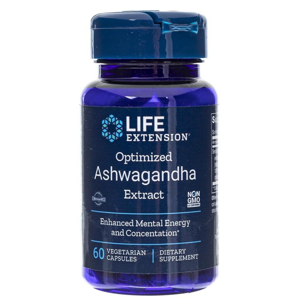 LIFE EXTENSION  Optimized Ashwagandha Extract  60 vcaps