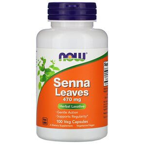 NOW FOODS Senna Leaves 470 mg 100 vcaps