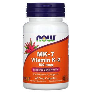 NOW FOODS MK 7 Vitamin K 2 100 mcg 60 vcap