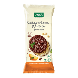 BYODO Wafle z Ciecierzycy z Ciemną Czekoladą bezglutenowe BIO 65g