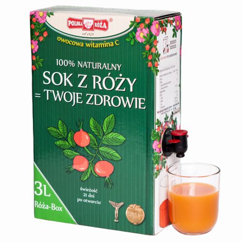POLSKA RÓŻA Sok z Róży 100% 3 litry