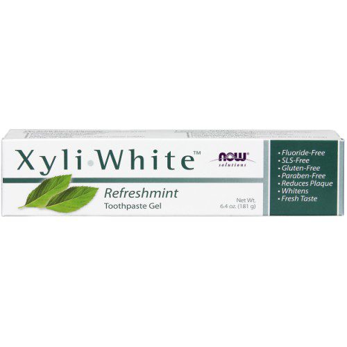 NOW Foods XyliWhite Refreshmint Toothpaste Gel – pasta do zębów z 25% ksylitolu, bez fluoru, 181 g