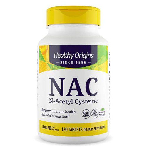 HEALTHY ORIGINS NAC, N-Acetyl Cysteine, 1000mg 120 tabletek