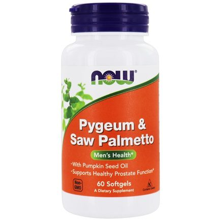 NOW FOODS Pygeum & Pametto  kora śliwy afrykańskiej 60softgels