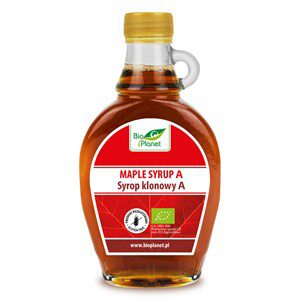 BIO PLANET Syrop Klonowy Maple syrup A bezglutenowy  BIO 250ml