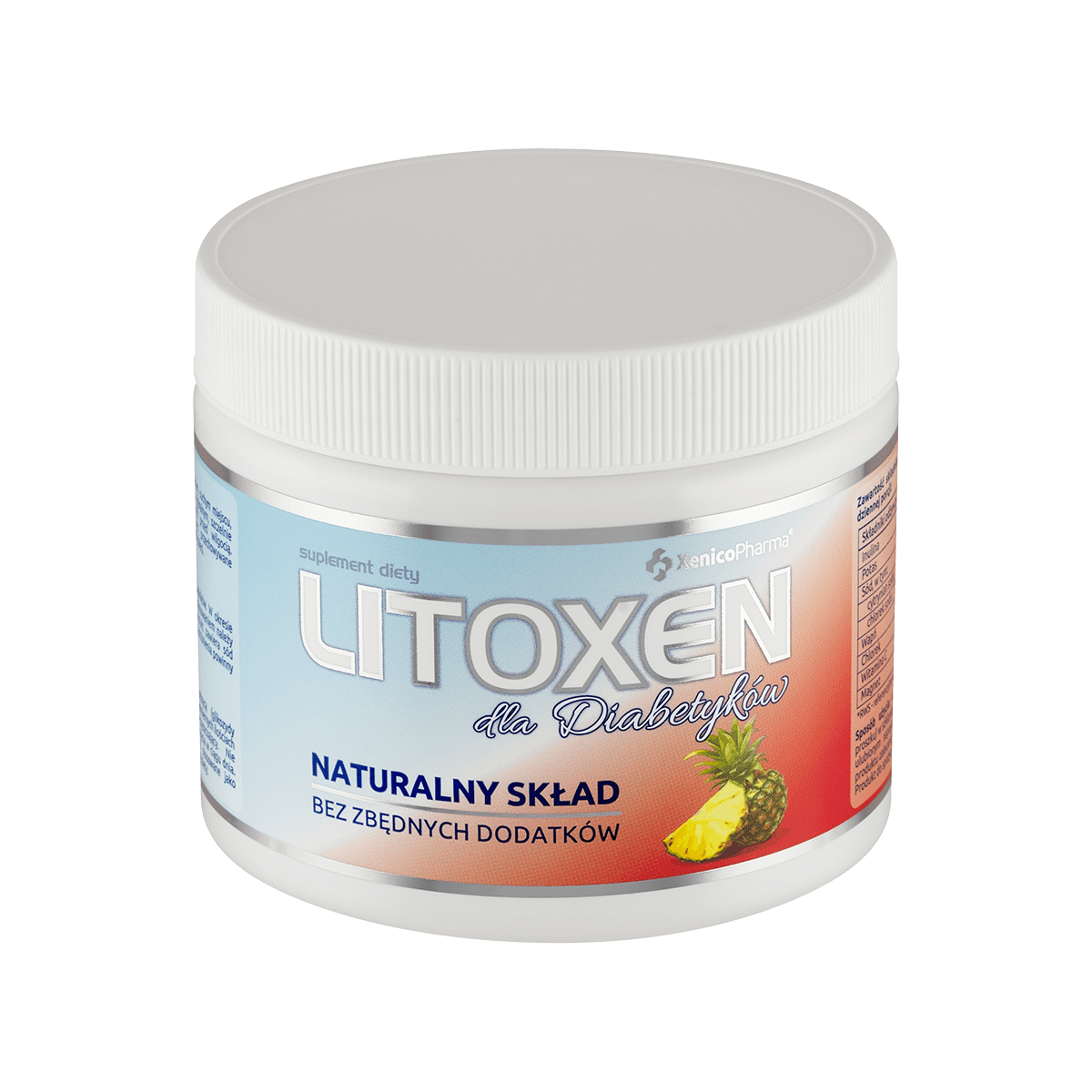 XENICO PHARMA  Litoxen Elektrolity Dla Diabetyków – Ananas, 30 porcji -162g