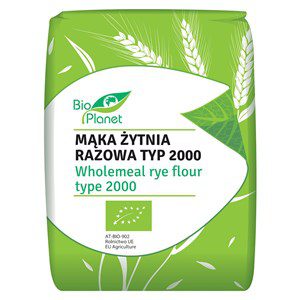 BIO PLANET Mąka Żytnia Razowa Typ 2000 Bio 1 kg