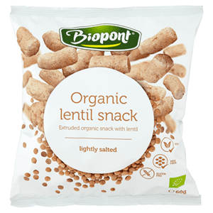 BIOPONT Chrupki z Soczewicy Delikatnie Solone Bezglutenowe 60g