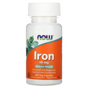 NOW FOODS Iron 18 mg 120 vcaps