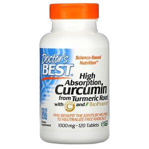 DOCTOR’S BEST High Absorption Curcumin  with C3 Complex & BioPerine 1000mg 120tablets
