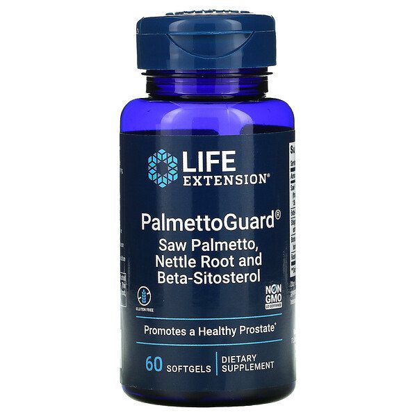 LIFE EXTENSION Palmetto Guard saw palmetto nettle root formula with beta-sitosterol 60softgels