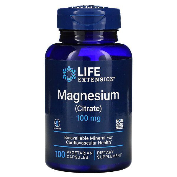 LIFE EXTENSION Magnesium citrate - Cytrynian Magnezu100mg 100vcaps