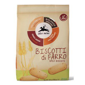 ALCE NERO Ciastka Orkiszowe z Witaminą B1dla dzieci od 6 miesiąca BIO 250g
