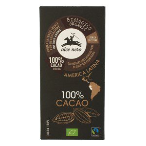 ALCE NERO Tabliczka gorzka 100% kakao BIO 50g