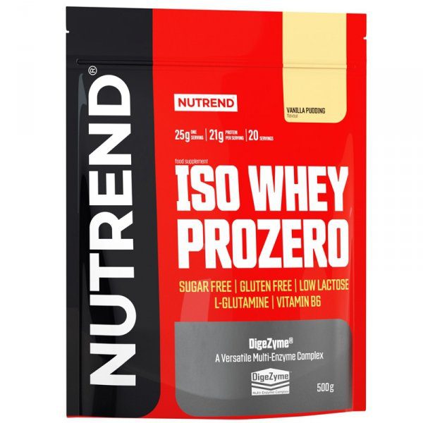 NUTREND ISO WHEY PROZERO  Izolat białka serwatkowego 500G