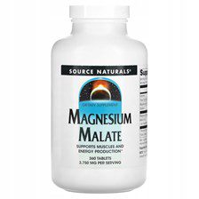 SOURCE NATURALS Magnesium Malate, Jabłczan magnezu 360 tab