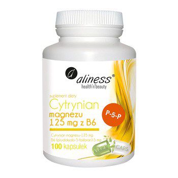 ALINESS Cytrynian magnezu 125MG + P5P 100kap