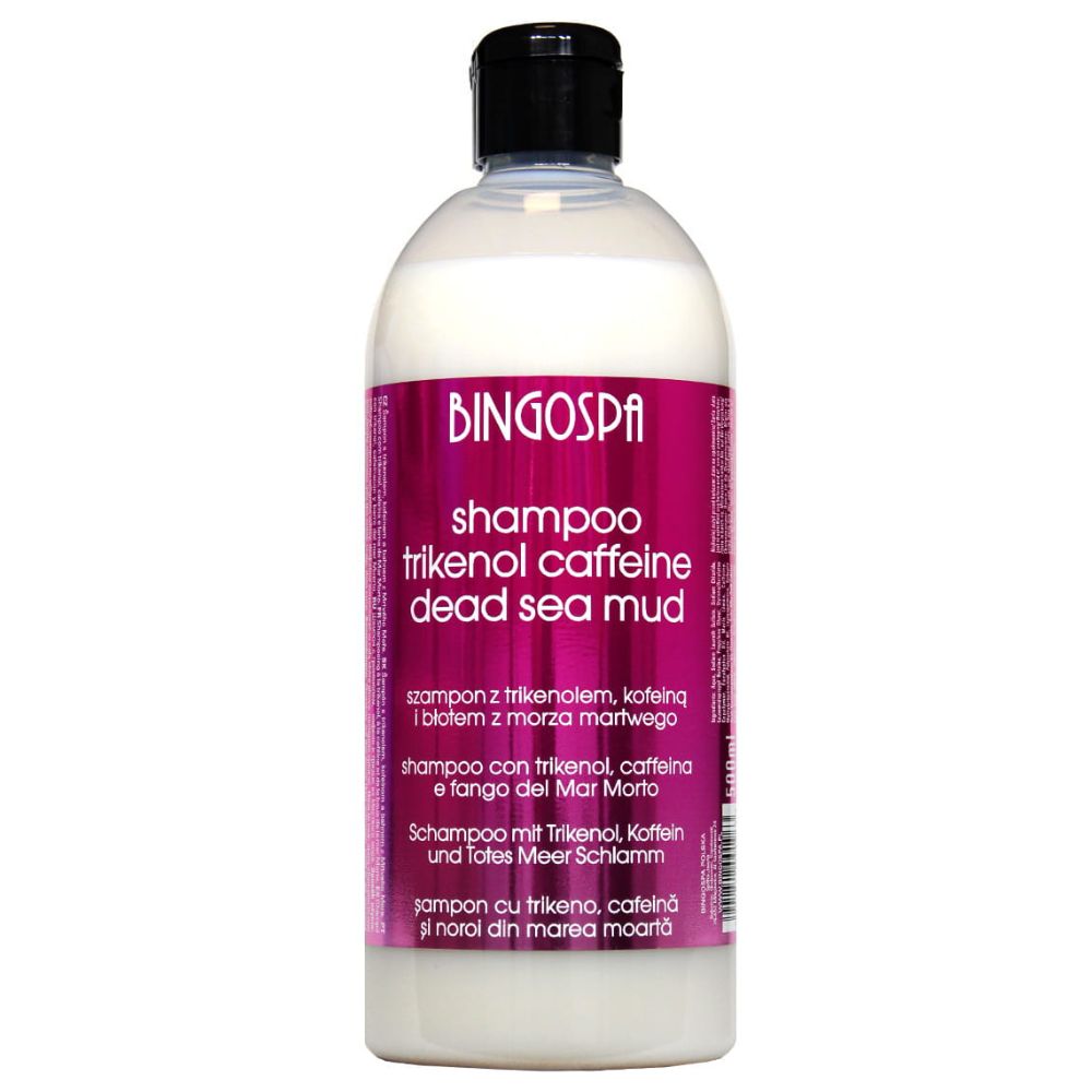 BINGOSPA Szampon z Trikenolem, Kofeiną i Błotem z Morza Martwego – 500 ml