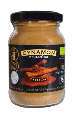 PIĘĆ PRZEMIAN Cynamon cejloński BIO bez glutenu 75 g