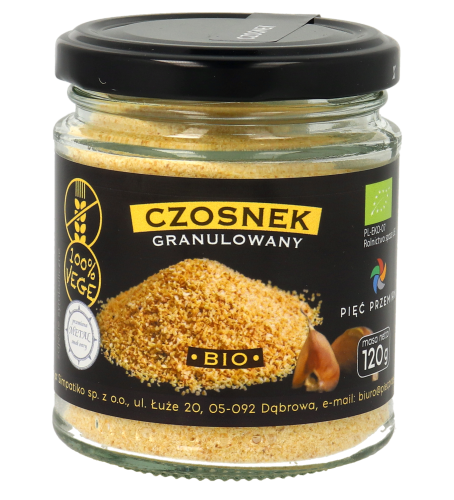 PIĘĆ PRZEMIAN Czosnek granulowany, bezglutenowy BIO 120g