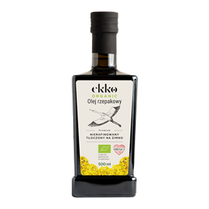 EKKO – Olej rzepakowy tłoczony na zimno Omega-3 BIO 500 ml (Premium)