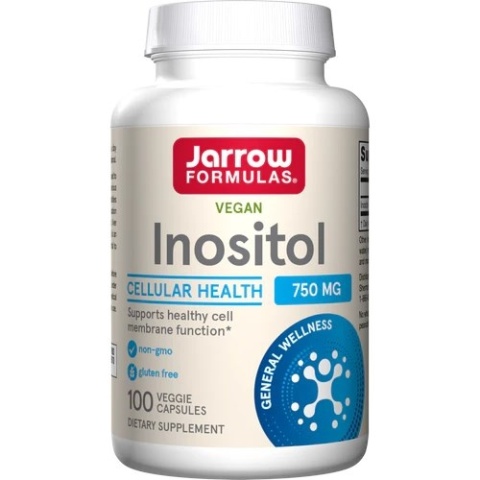 JARROW Inositol 750 mg, inozytol -100 kapsułek roślinnych