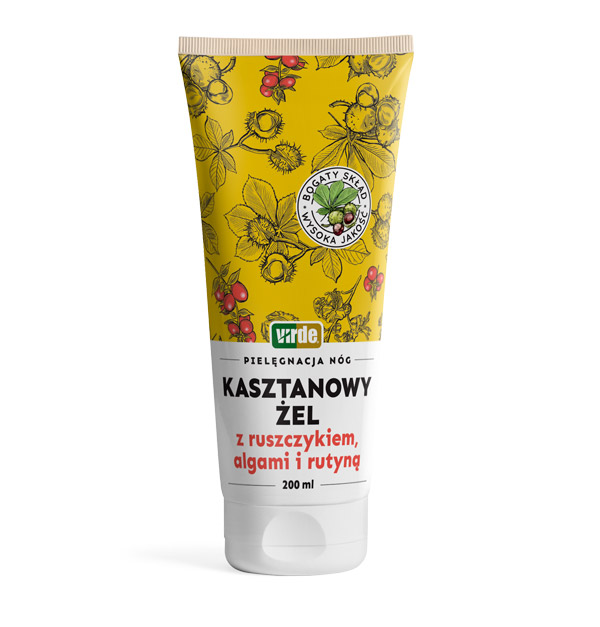 VIRDE Kasztanowy żel z ruszczykiem, algami i rutyną 200 ml