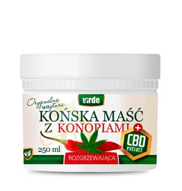 VIRDE Końska maść z konopiami +CBD rozgrzewająca 250ml