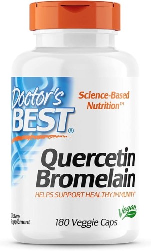 DOCTOR'S BEST Quercetin Bromelain – kwercetyna z bromelainą, 180 kapsułek