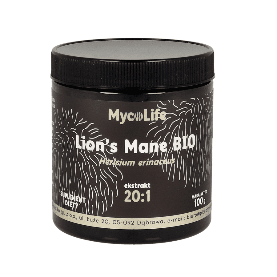 MYCOLIFE Lion's Mane BIO 20:1 proszek 100g
