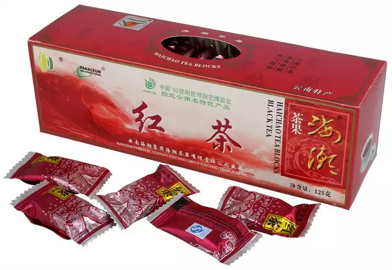 MERIDIAN Black Tea Haichao – czarna herbata prasowana w kostkach, 125 g