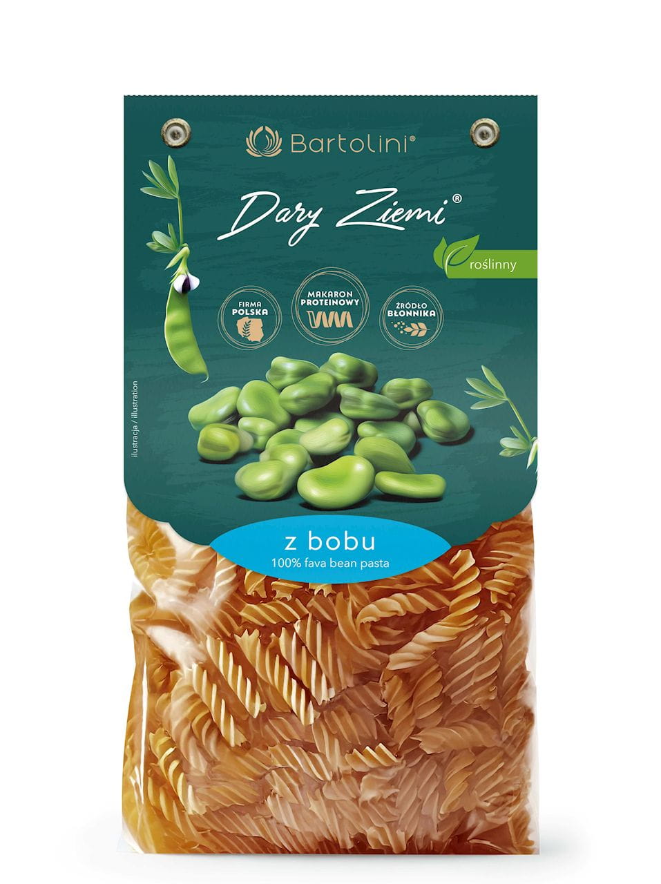 BARTOLINI Makaron Proteinowy z bobu świderki 250g