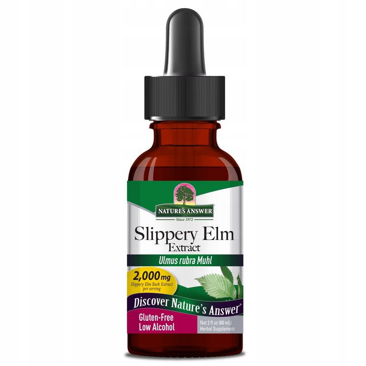 NATURE'S ANSWER Wiąz Śliski Extract, Slippery Elm wyciąg w płynie 60ml