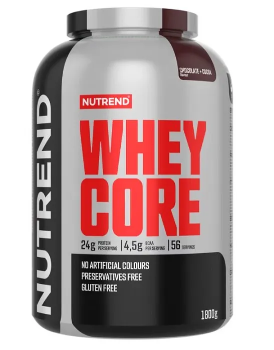 NUTREND  Odżywka Białkowa Whey Core, Chocolate + Cocoa, Proszek 1800g