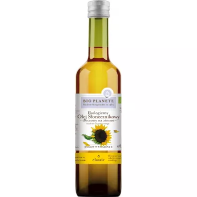 BIO PLANETE Olej słonecznikowy na zimno tłoczony BIO 500ml