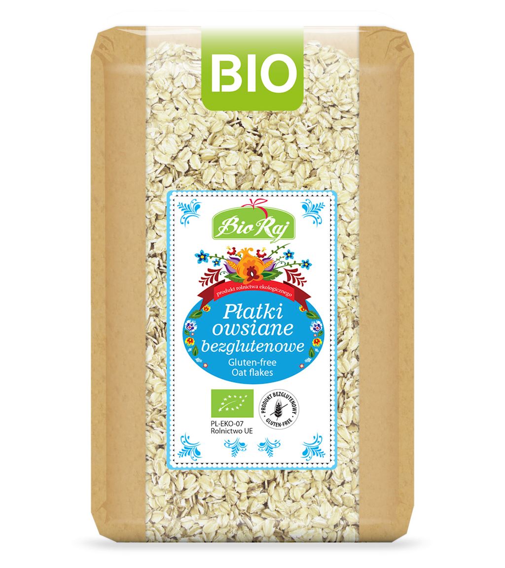 BIO RAJ Płatki Owsiane bezglutenowe 1 kg