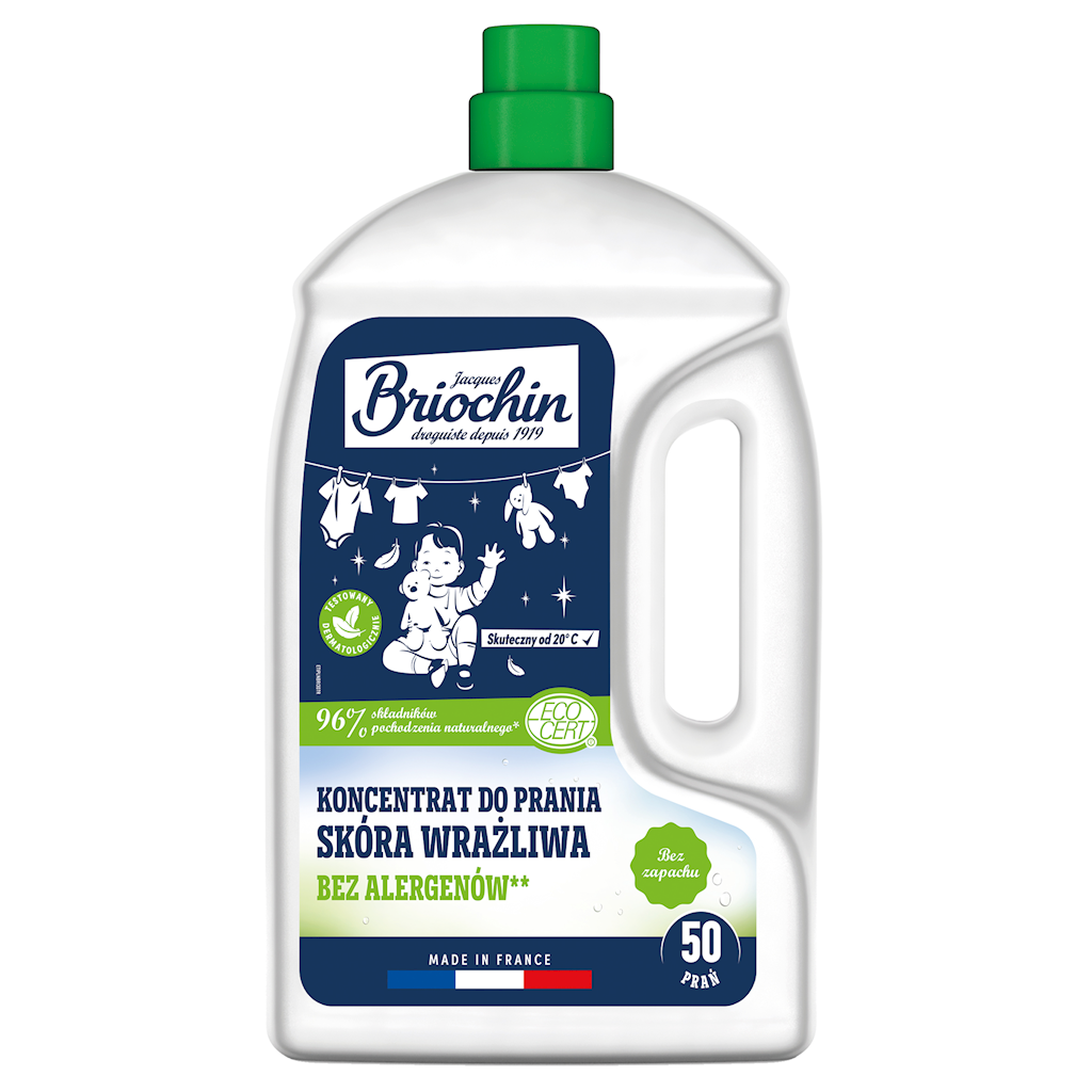 BRIOCHIN Płyn do Prania Bezzapachowy dla Skóry Wrażliwej (Koncentrat) ECO 2,27 L (50 prań)