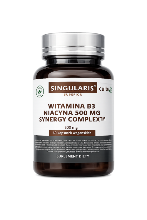 SINGULARIS SUPERIOR Witamina B3 Niacyna 500 mg – 60 kapsułek wegańskich