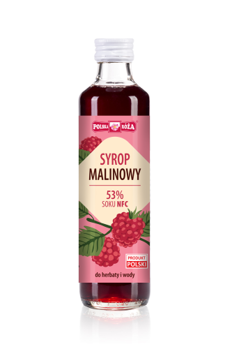 POLSKA RÓŻA Syrop Malinowy 53% Soku NFC 250ml