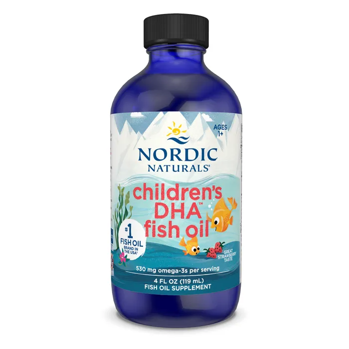 NORDIC NATURALS Children's DHA, 530mg Omega-3, truskawka, 119ml