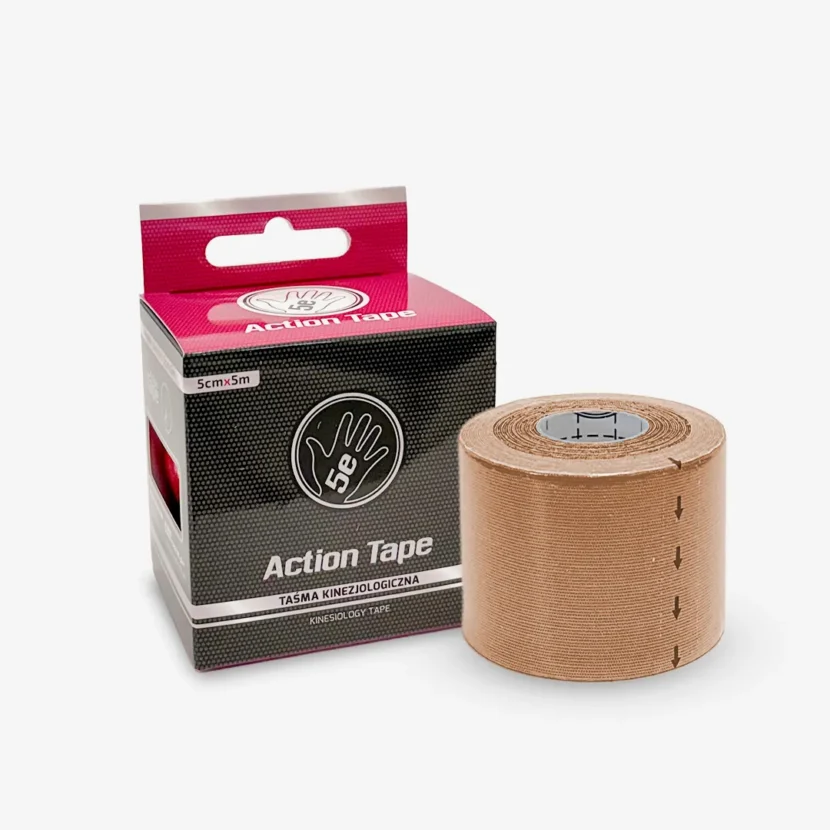 Action Tape 5E – syntetyczna taśma do kinesiotapingu 5 cm × 5 m