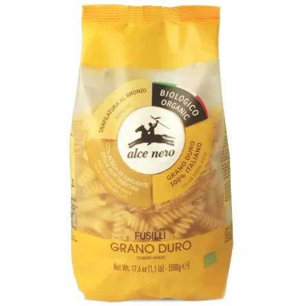 ALCE NERO FUSILLI GRANO DURO BIO  Makaron z pszenicy DURUM 500G