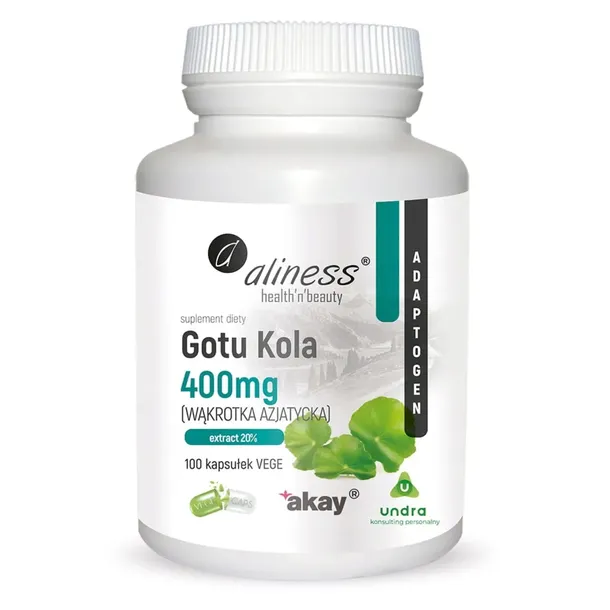 ALINESS GOTU KOLA Wąkrotka Azjatycka 400mg 100vege kap