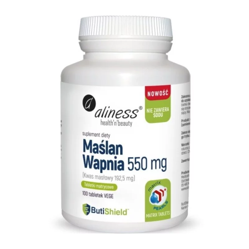 ALINESS Maślan wapnia 550mg (bez sodu) 100 tab matrycowych