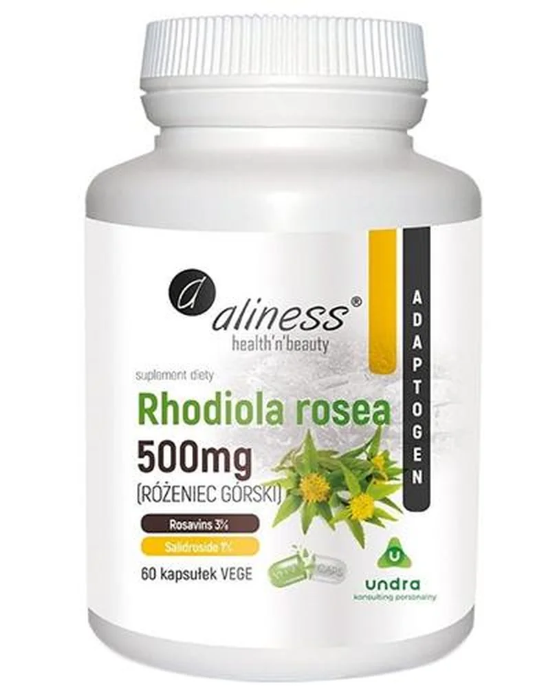 ALINESS Rhodiola Rosea, Różenieć górski 500mg 60vcap